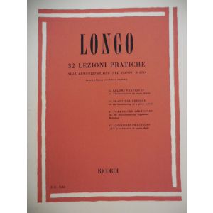 RICORDI - Longo 32 Lezioni Pratiche Sull'armonizzazione Del canto