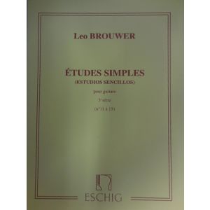 ESCHIG - L.Brouwer Etudes Simples Pour Guitare (n¦11 A 15