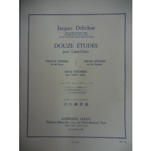 LEDUC - Jacques Delecluse: 12 Etudes for Snare Drum