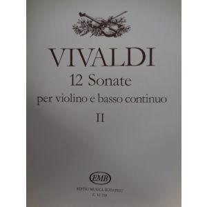 EDITIO MUSICA BUDAPEST - Vivaldi 12 Sonate Per Violino E Basso Continuo Vo