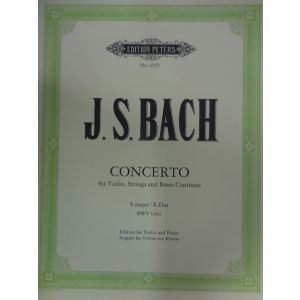 EDITION PETERS - J.S.Bach Concerto For Violin,string And Basso Continuo