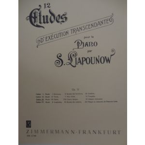 ZIMMERMANN - S.Liapounow 12 Studi Per Pianoforte Vol. Iii Op11