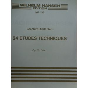 WILHEIM HANSEN - J.Andersen 24 Etudes Techniques Op 63 Cah 1 Pour F