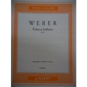 SCHOTT - Weber Polacca Brillante Op 72 Per Pianoforte